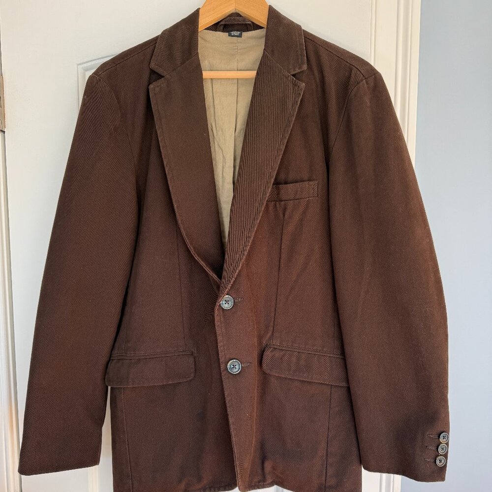 OLD NAVY MEN'S COTTON BROWN BLAZER